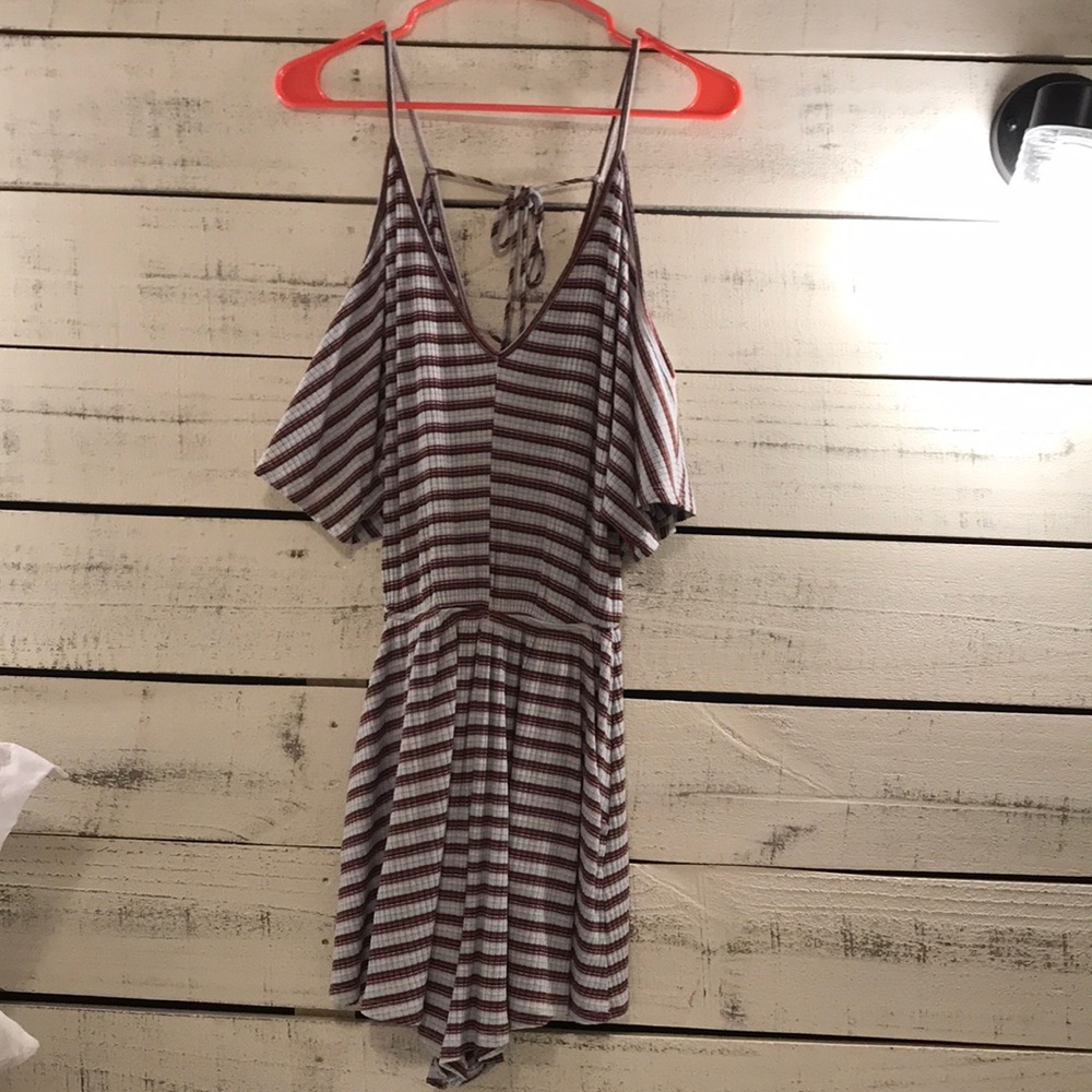 Orange and blue romper